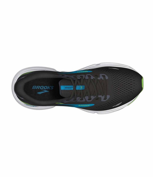 Brooks Ghost 15 Men Black/Hawaiien/Green