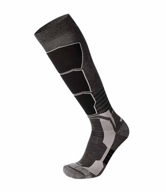 Mico Medium Weight Natural Merino Ski Socks zwart grijs