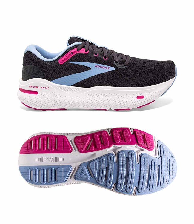 Brooks Ghost Max W Ebony/open Air/Lilac rose