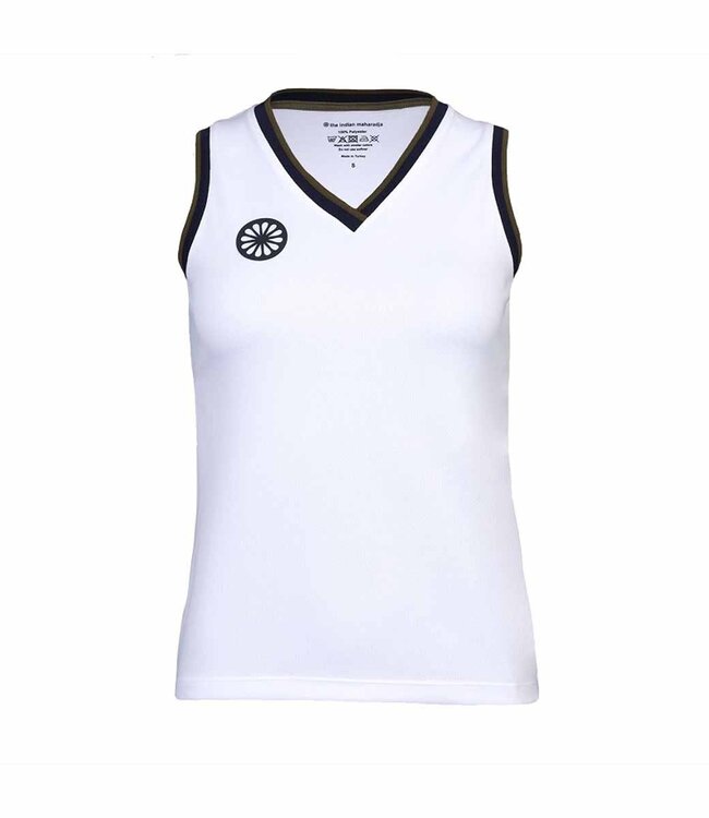 Indian maharadja Kadiri Women Pique Tank White