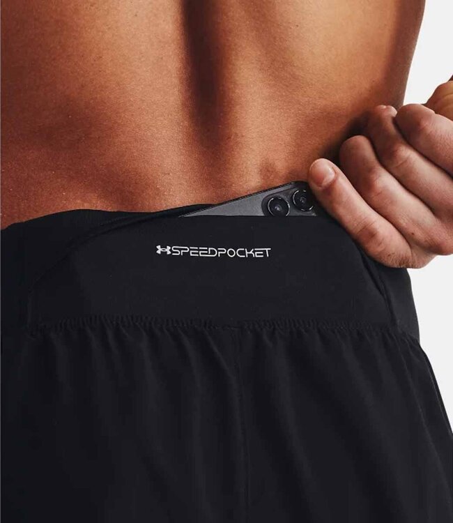 Under Armour Men's Launch 7'' Elite Speedpocket 2in1 Black