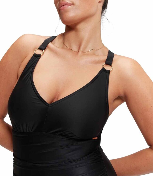 Speedo Leisure V-neck 1 piece Black