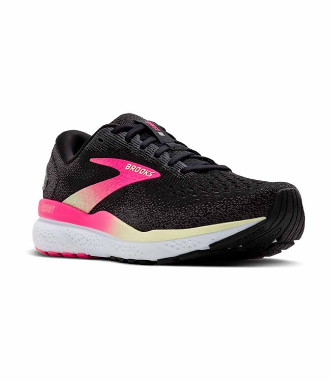 Brooks Ghost 16 Women B Black-Pink Yellow