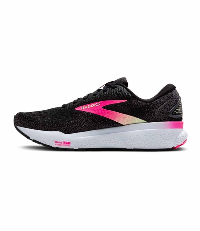 Brooks Ghost 16 Women B Black-Pink Yellow