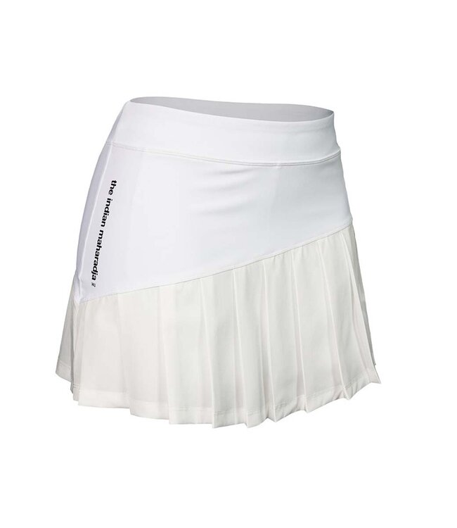Indian maharadja Women Pleated Skirt Bright  White