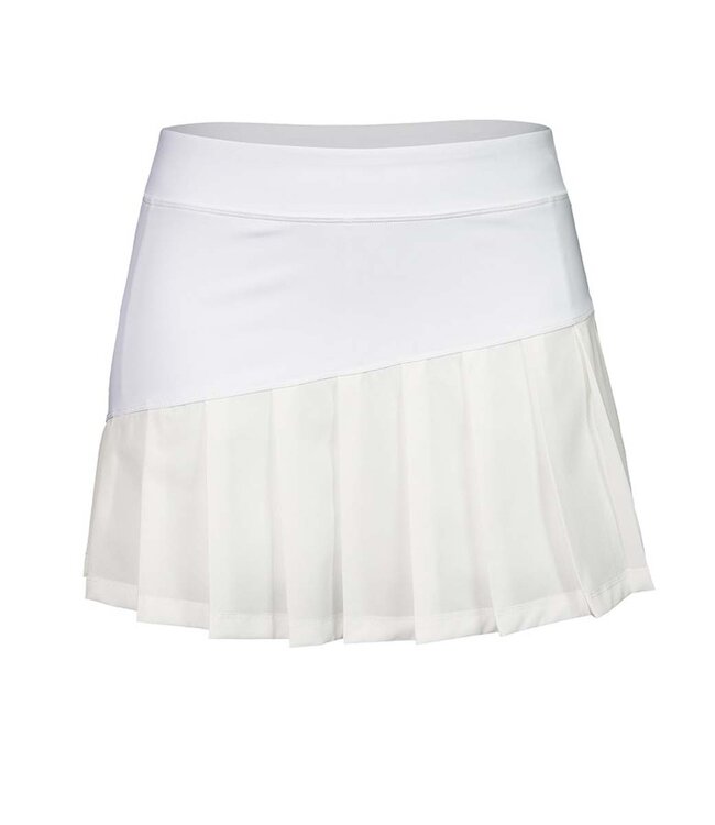 Indian maharadja Women Pleated Skirt Bright  White