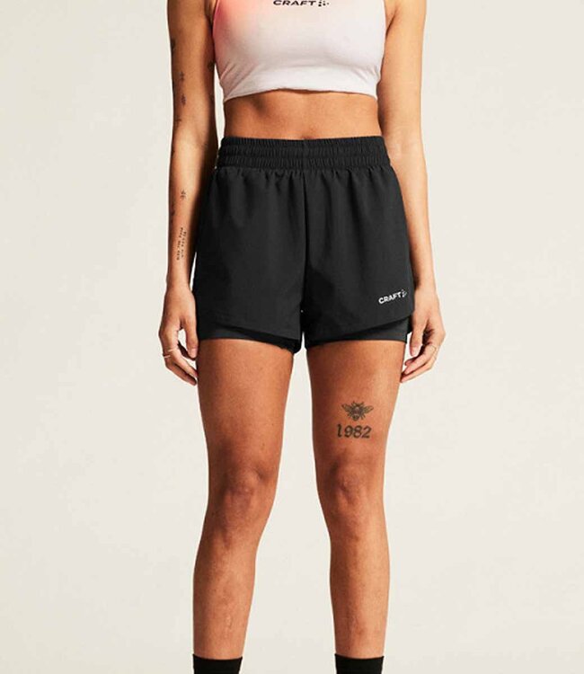 Craft Advance Essence 2-in-1 short 2 Women Black