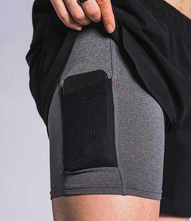 Fusion Mens Run Shorts Black