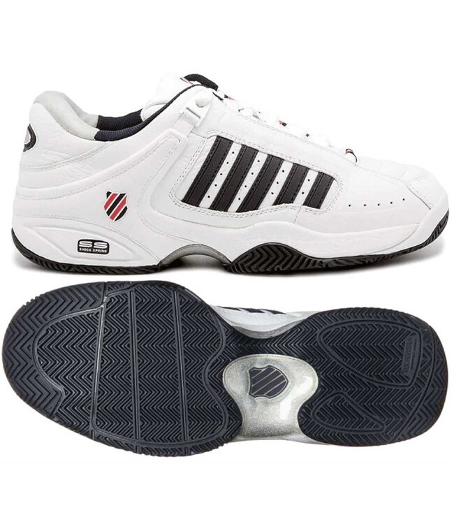 K-Swiss Defier RS Tennisschoen K Swiss Men Defier Rs White Dress Blue Fiery Red