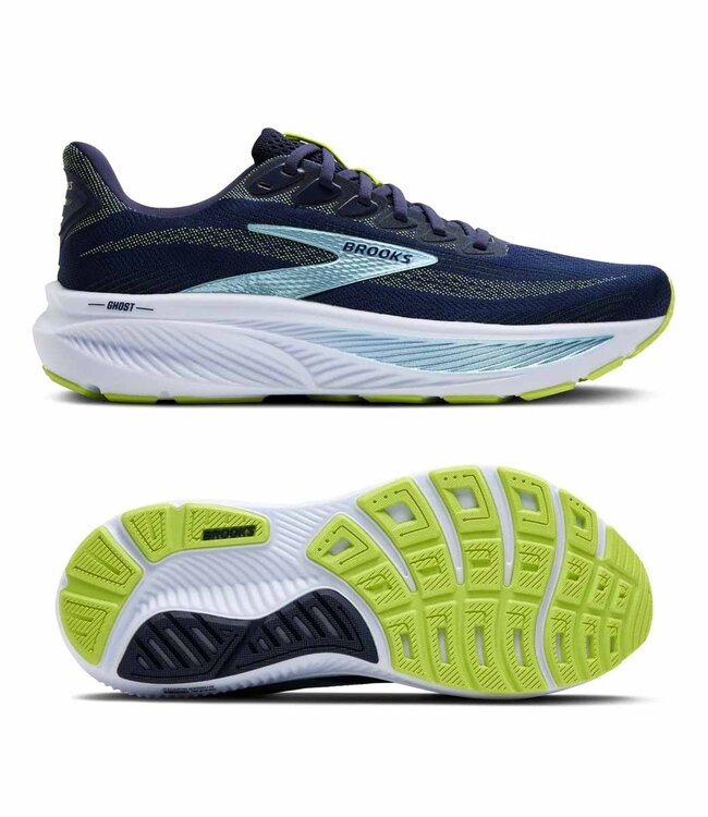 Brooks Ghost 17 Men Narrow Peacoat/Lime/Blue