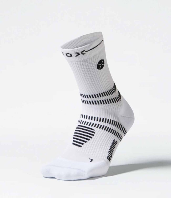 Stox Compressie enkelkousen Run Men White/Black