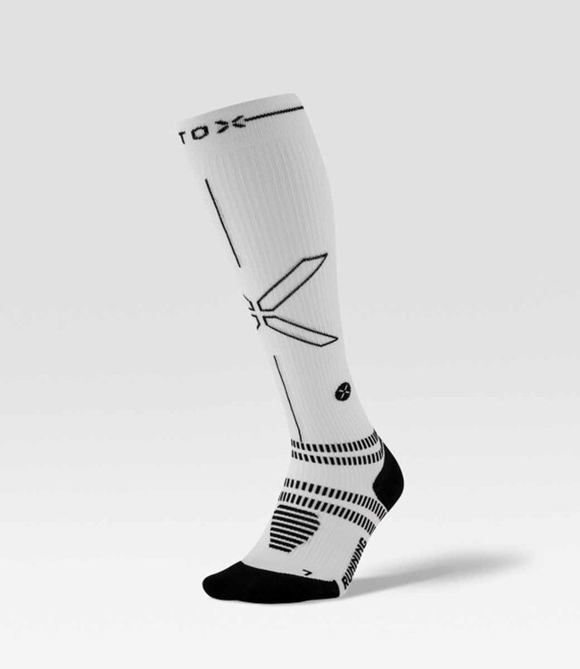 Stox Compressiekousen  Run Men White/Black