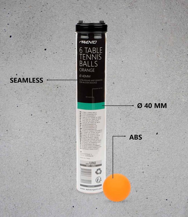 Avento 6 Tafeltennisballen Orange