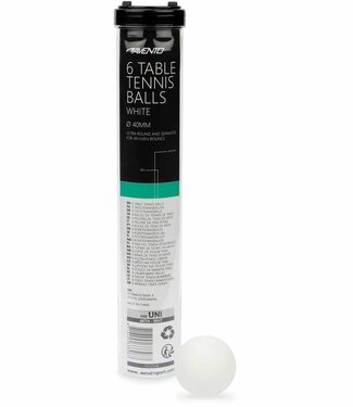6 Tafeltennisballen White
