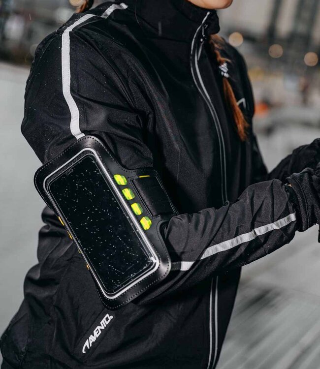 Avento Sportarmband Smartphone LED Agda  Zwart