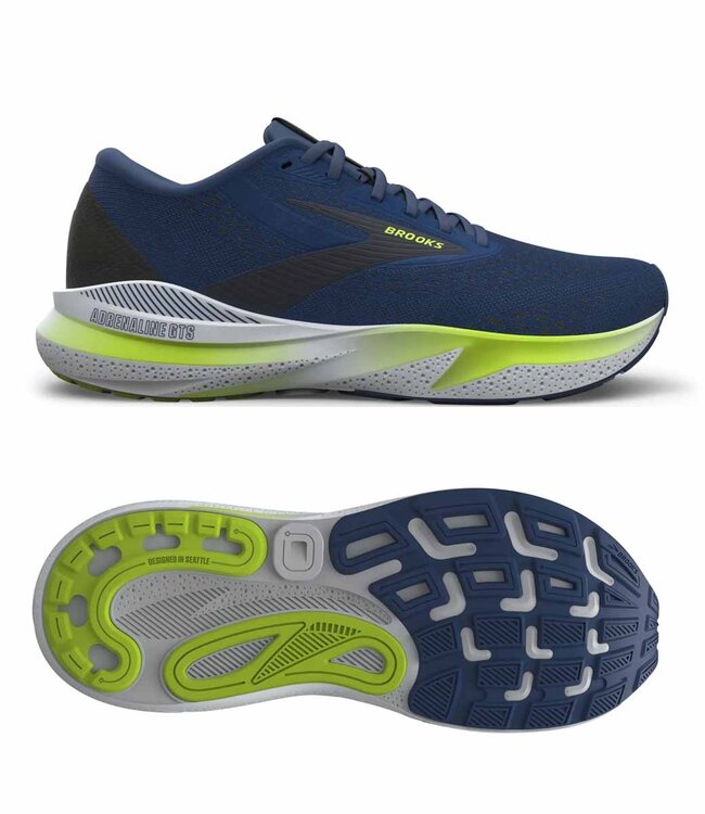 Brooks Adrenaline GTS 24 Men Navy Peona/Black/Acid Lime