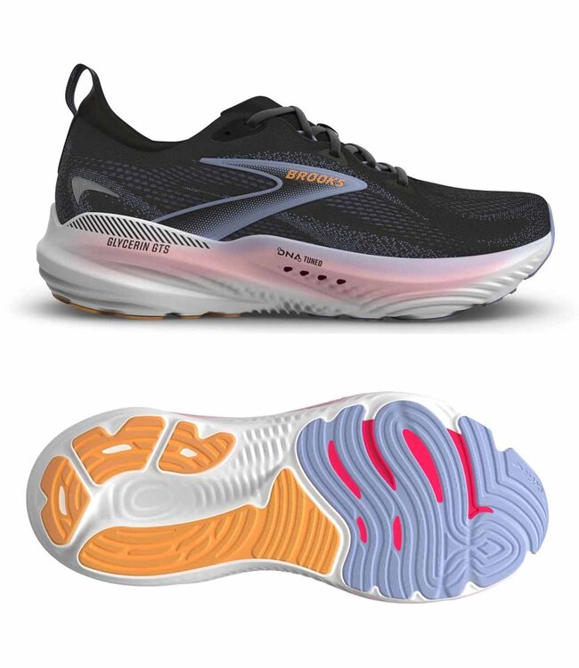 Brooks Glycerin GTS 22 Women Black/Blue Heron/Orange
