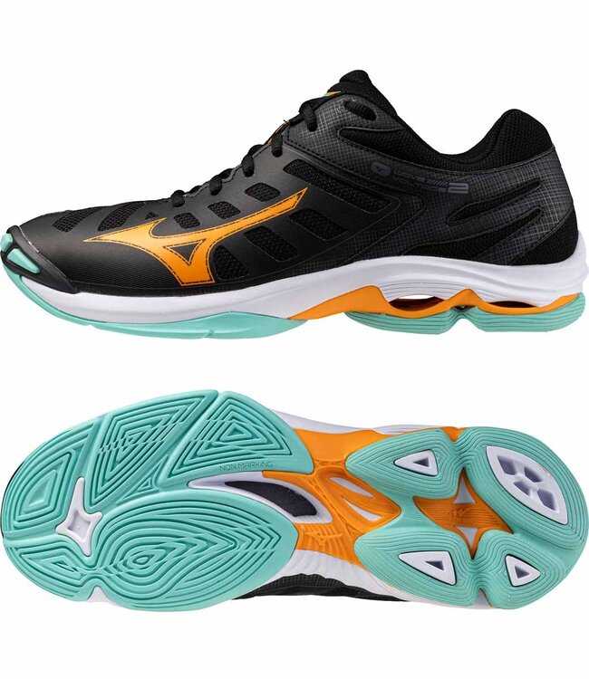Mizuno Wave Voltage 2 Black/Tangelo/IceGreen
