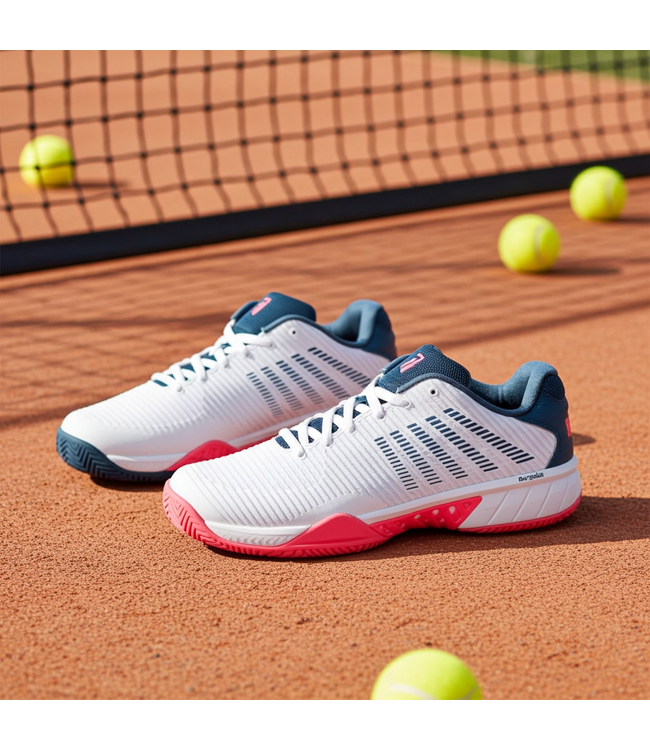 K-Swiss Men Hypercourt Express 2 Clay White/Stargazer/Neon Blaze