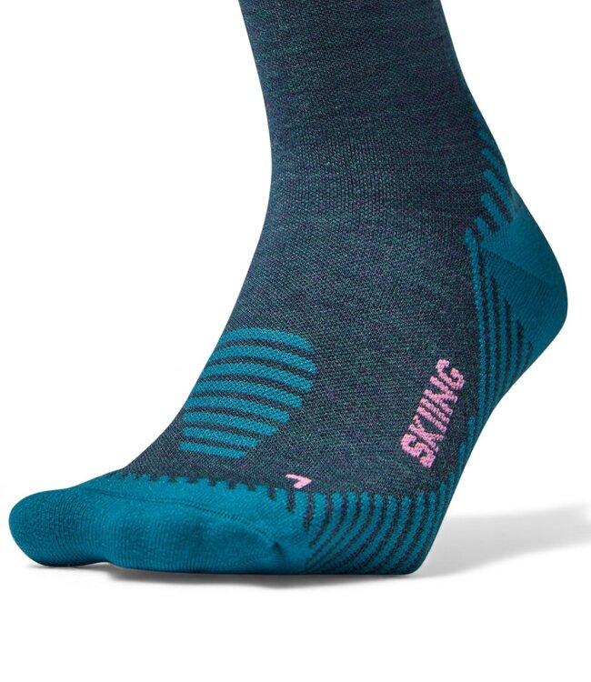 Stox Skiing Merino Socks Teal/Pink women