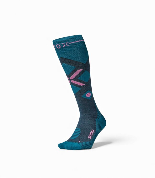 Stox Skiing Merino Socks Teal/Pink women