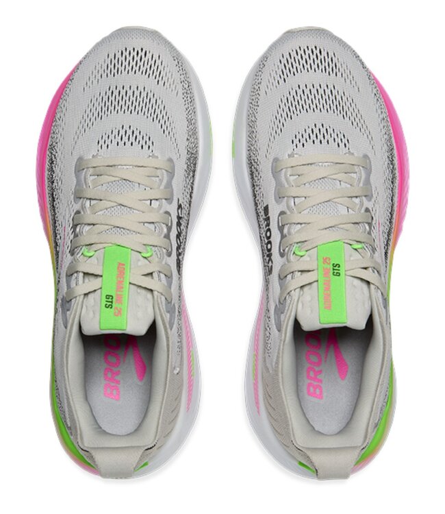 Brooks Adrenaline GTS 25 Women Narrow Oyster/Pink/Green