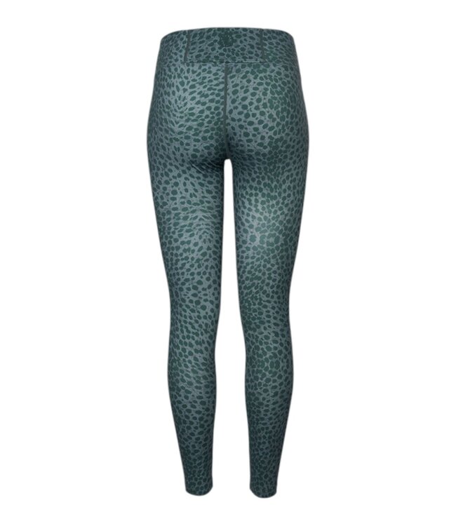 Indian maharadja Women Leopard Tight Duck Green