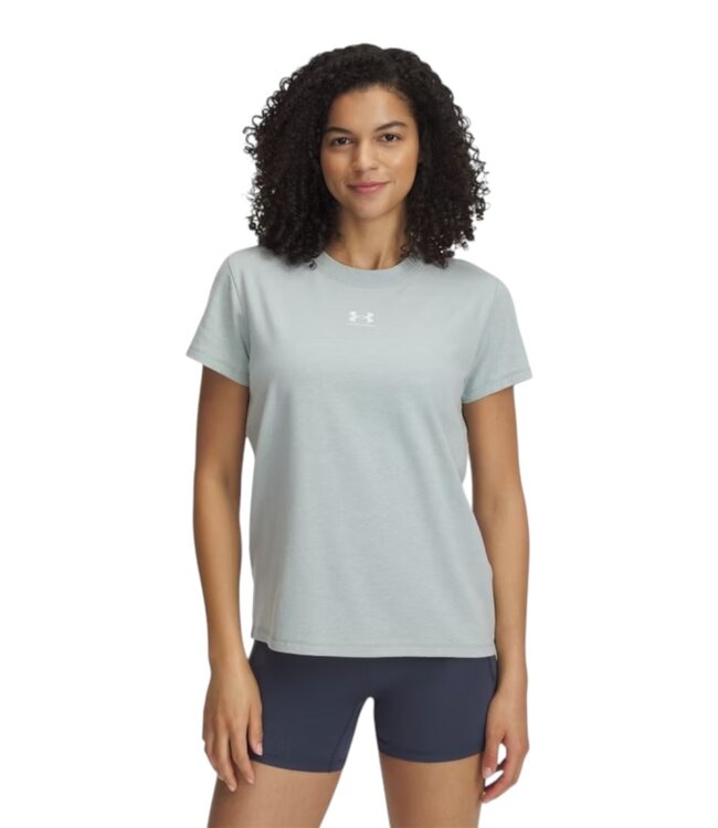 Under Armour Women's Rival Core SS Sage Green