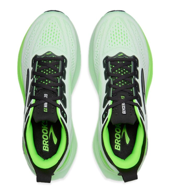 Brooks Glycerin 23 Men White/Phantom/Green Gecko