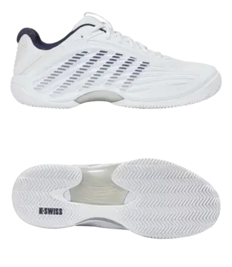 K-Swiss Men Hypercourt Express 3 Clay WHITE/PEACOAT/SILVER