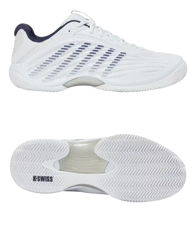 K-Swiss Men Hypercourt Express 3 Clay WHITE/PEACOAT/SILVER