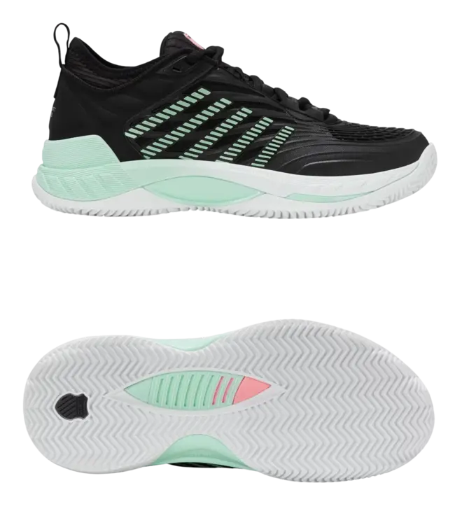 K-Swiss Women Hypercourt Supreme2Clay BLK/NN MNT/WHT
