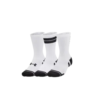 Under Armour Performance Tech Unisex Crew Socks 3-pack White