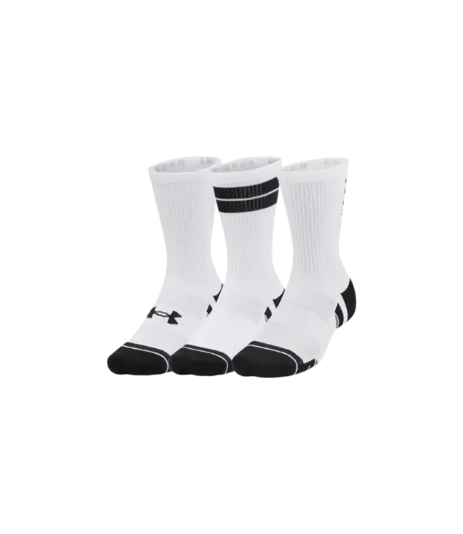 Under Armour Performance Tech Unisex Crew Socks 3-pack White
