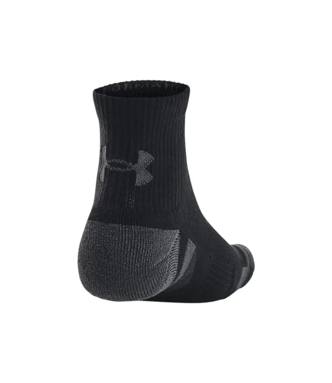 Under Armour Performance Tech Unisex Quarter Socks 3-pack Black