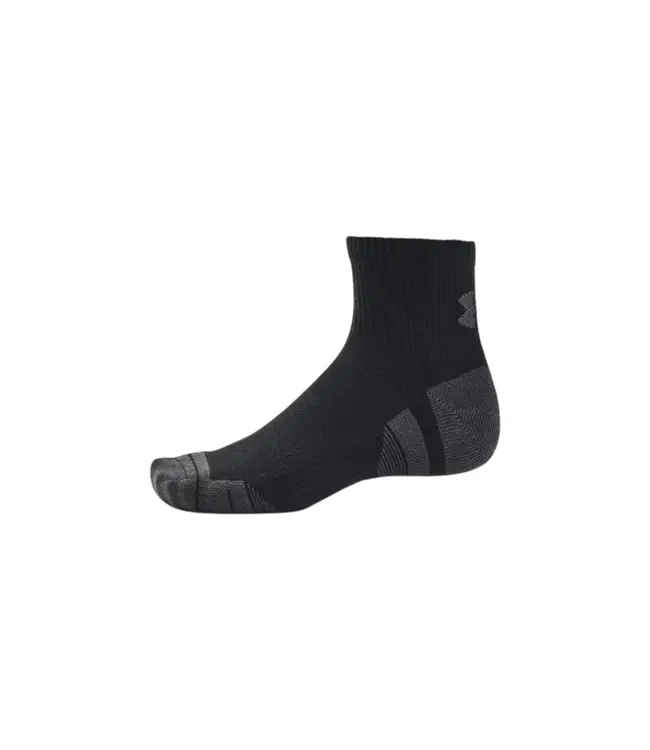 Under Armour Performance Tech Unisex Quarter Socks 3-pack Black
