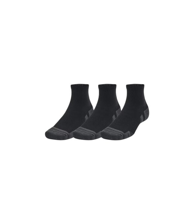 Under Armour Performance Tech Unisex Quarter Socks 3-pack Black