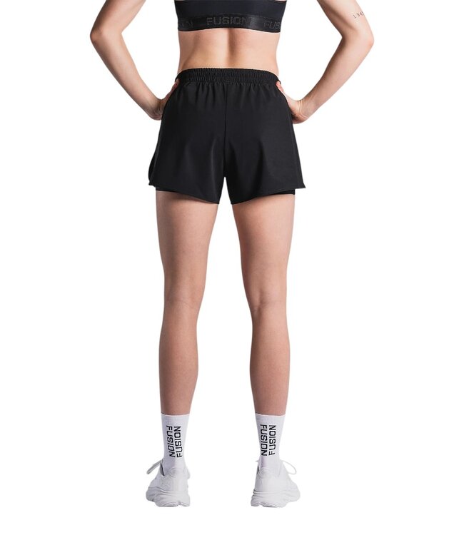 Fusion Womens Run Short Black