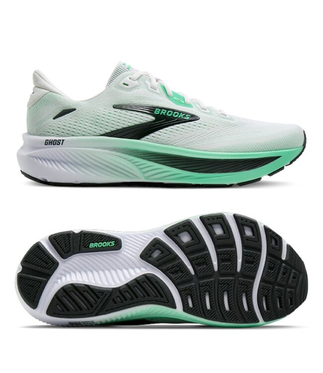 Brooks Ghost 18 Men White/Spring Bud/Spruce