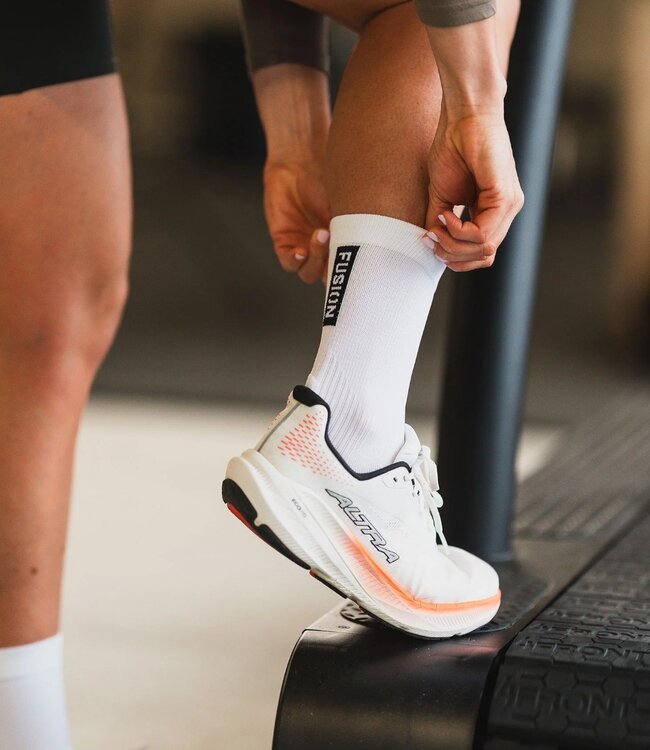 Fusion Women's TEMPO! TWO Run Sock White