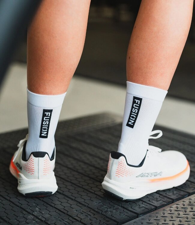 Fusion Women's TEMPO! TWO Run Sock White