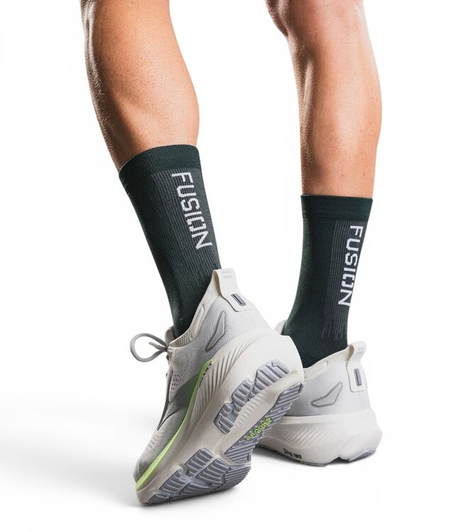 Fusion TEMPO! ONE Run Sock Race Green