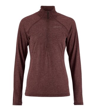 Craft Wool LS Tee W Dk Fig/Melange