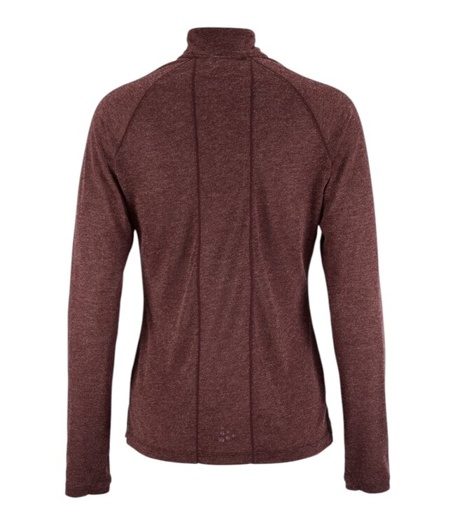 Craft Wool LS Tee W Dk Fig/Melange