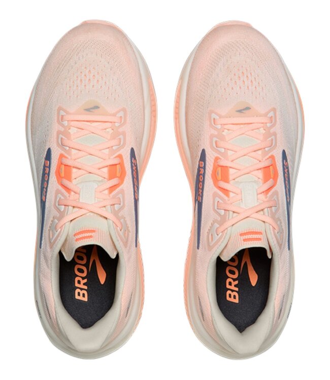 Brooks Ghost 18 W narrow Star White/Cyber Peach/Grey