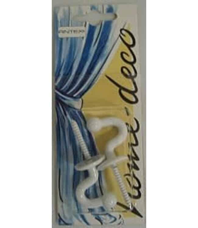 A. Schroder Home Deco Embrassehaak 28 mm wit per 2 stuks