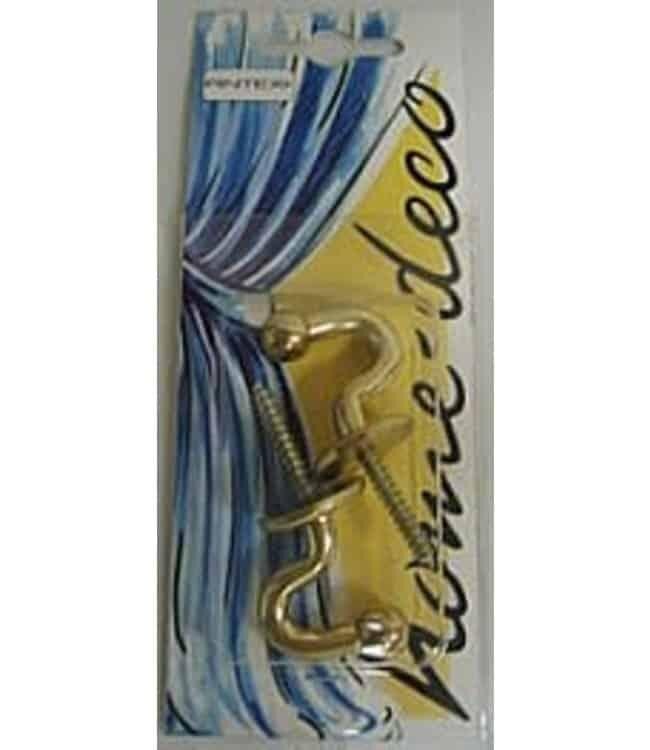 A. Schroder Home Deco Embrassehaak 28 mm messing per 2 stuks