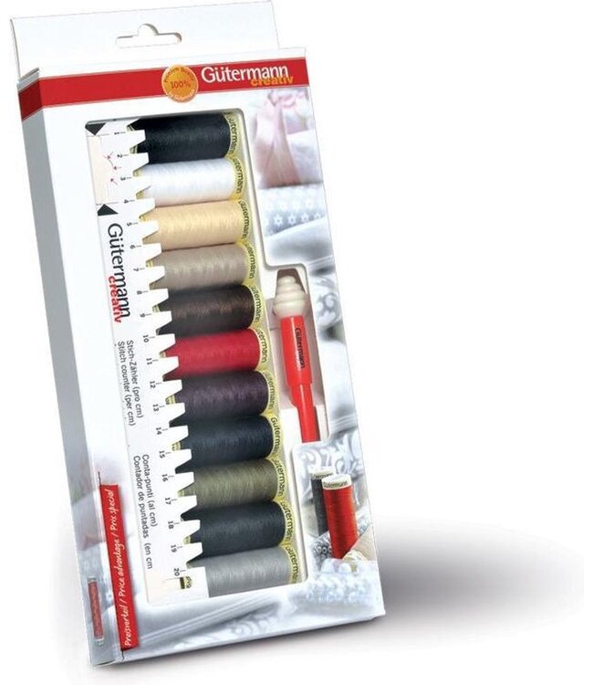 Gutermann Gutermann naaimachinegaren set met tornmesje en lineaal