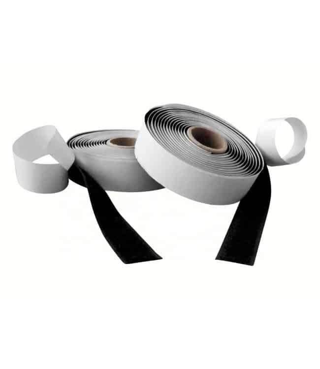 vendor-unknown Klittenband, zwart haak en lus 20 mm x 10 m