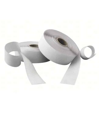 vendor-unknown Klittenband, wit haak en lus rol 20 mm x 25 m